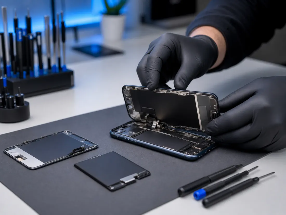 Výměna displeje a baterie u chytrého telefonu