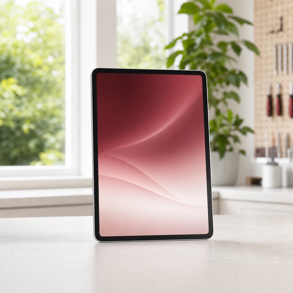 Jasná realistická fotografie moderního iPadu